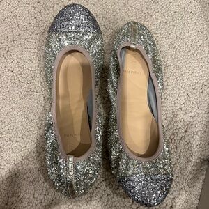 Jcrew glitter ballet flat size 7